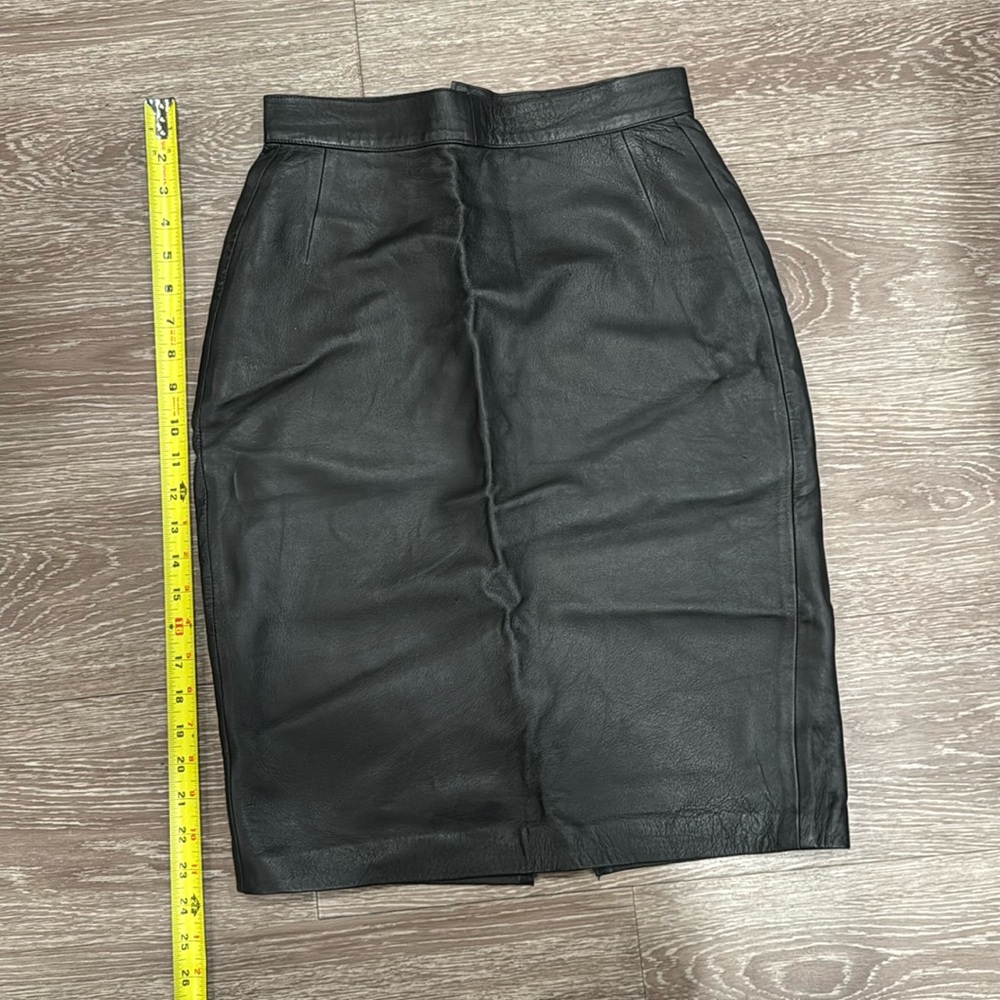 Custom made leather pencil skirt
